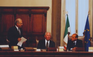 Jacques Santer e Berlusconi